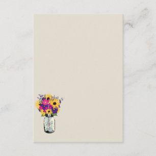 Invitation Pot de fleurs en bocal Mason avec des marguerites 