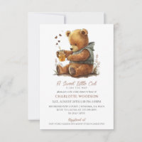 Pot de miel ourson aquarelle mignon Baby Shower