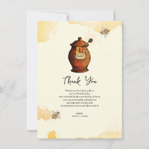 Invitation Pot de miel vintage remerciement pour bébé abeille