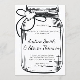 Invitation Pot Mason Suspendu
