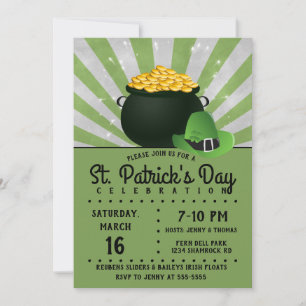 Invitation Pot o' Gold Leprechaun Casquette
