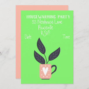 Invitation Pot pastel moderne plante Chambre chauffante