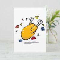 Poulet rôti de dessin animé drôle qui tombe