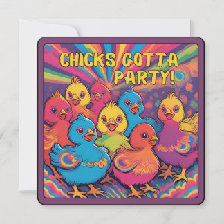 Invitation Poulettes de fête
