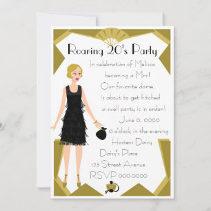 Invitation Poupée Art déco