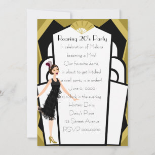 Invitation Poupée Art déco