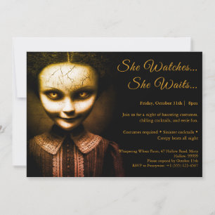 Invitation Poupée de porcelaine Halloween Costume Party Invit