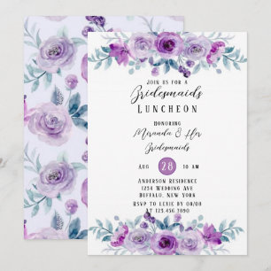 Invitation Poupée Peony Peony Eucalyptus Bridesmaids Déjeuner