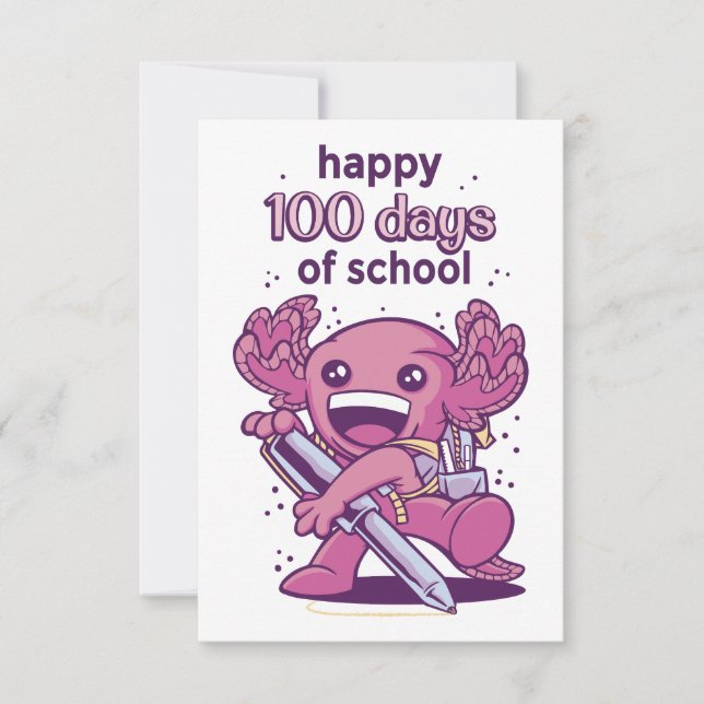 Invitation pour 100 jours d'école (Devant)