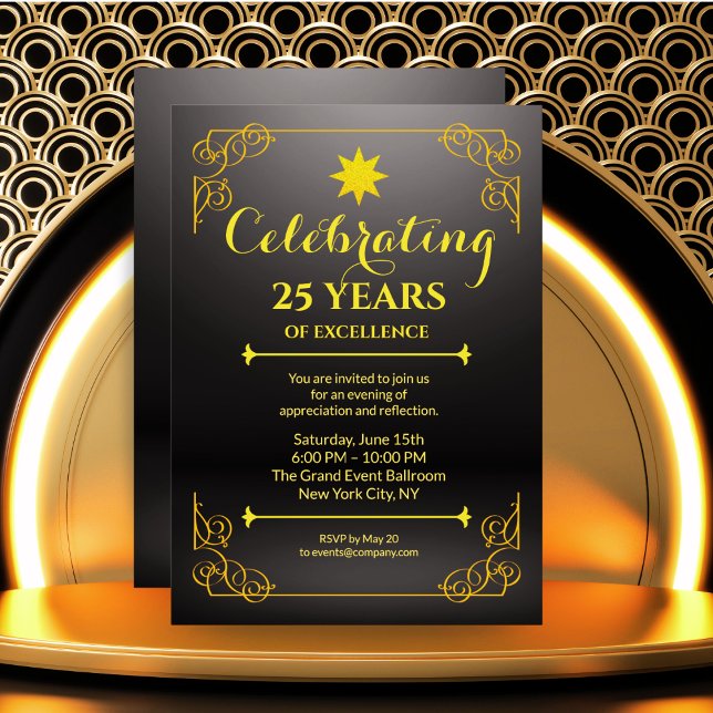 Invitation pour 25 ans d'activité moderne (Créateur téléchargé)