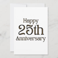 Invitation pour 25e anniversaire de mariage