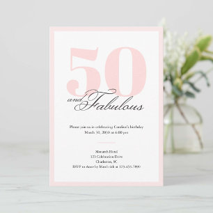 Invitation pour 50 ans et fabuleuse