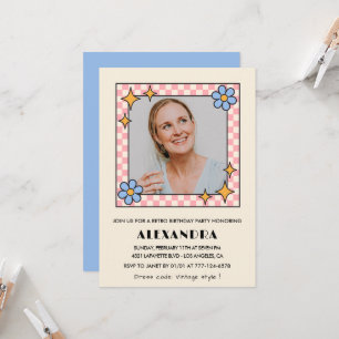Invitation pour 50e anniversaire Fleurs Bleues Rét