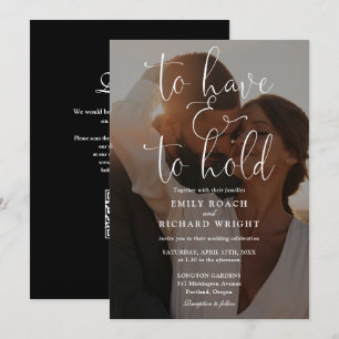 Invitation Pour Avoir Et Pour Tenir Code QR Photo Mariage