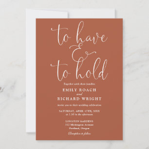 Invitation Pour Avoir Et Tenir Script Mariage Terracotta