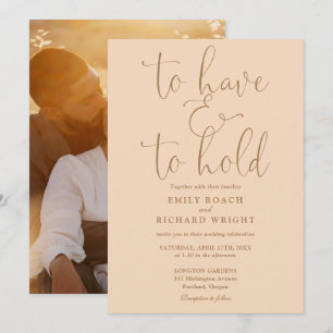 Invitation Pour Avoir Et Tenir Un Mariage Photo Soft Peach