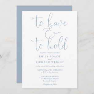 Invitation Pour Avoir Et Tenir Un Script Dusty Mariage Bleu