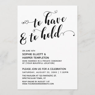 Invitation Pour avoir & pour garder Script, Réception uniquem