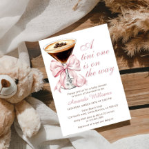 Invitation pour Baby Shower A Tini One Espresso Ma