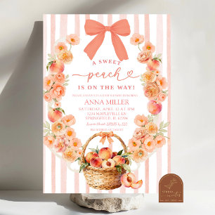 Invitation pour Baby Shower avec Ruban Floral de P