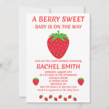 Invitation pour Baby Shower 'Berry Sweet'