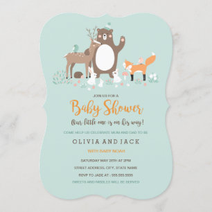 Invitation pour Baby Shower Bois de Menthe et Oran