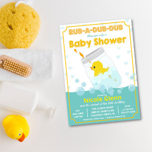 Invitation pour Baby Shower Canard en Caoutchouc