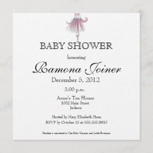 Invitation pour Baby Shower de Ballerine