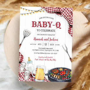 Invitation pour Baby Shower de barbecue de jardin