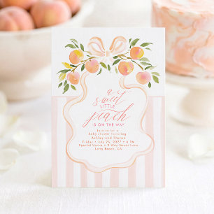 Invitation pour Baby Shower "Douce Petite Pêche"