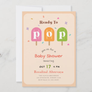 Invitation pour Baby Shower Fête de Naissance avec