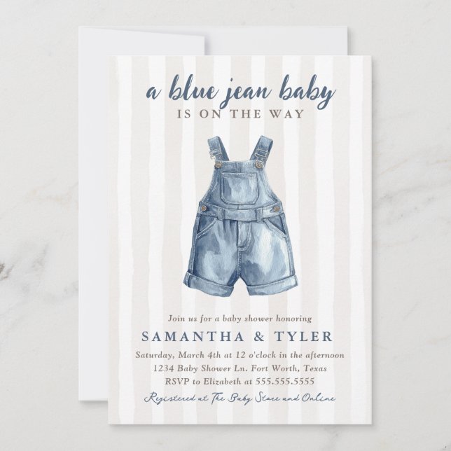 Invitation pour Baby Shower Fille ou Garçon Thème  (Devant)
