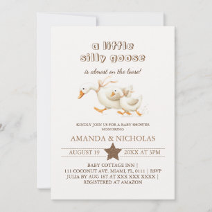 Invitation pour Baby Shower Little Goose