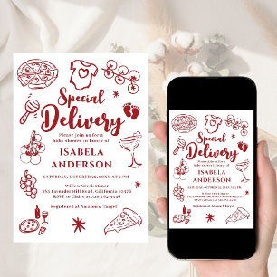 Invitation pour Baby Shower : Livraison spéciale d