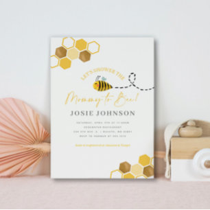 Invitation pour Baby Shower Maman à Bébé Abeille M