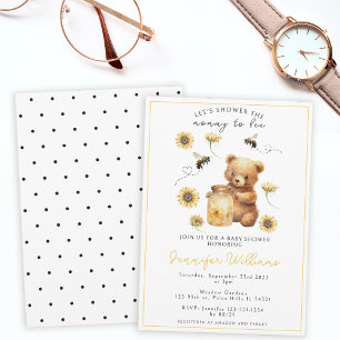Invitation pour baby shower maman future abeille o