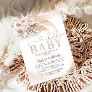 Invitation pour Baby Shower Oh Boy Hello Pampass