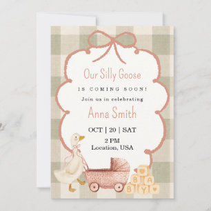 Invitation pour Baby Shower "Oie Sotte"