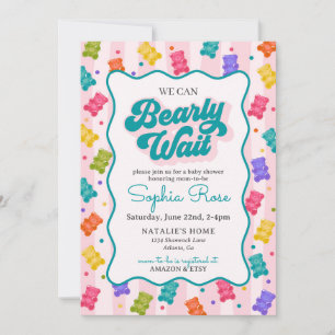 Invitation pour Baby Shower Ours en Gélatine Bearl