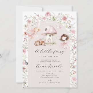 Invitation pour Baby Shower Petite Fée Fille