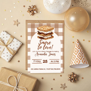Invitation pour Baby Shower S'mores 