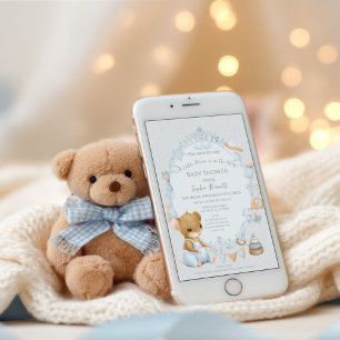 Invitation pour Baby Shower Souris Mignonne Bébé