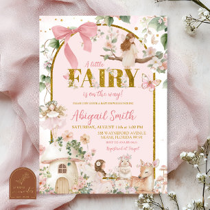 Invitation pour baby shower sur le thème de la fée