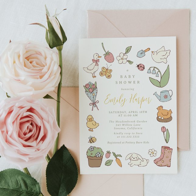 Invitation pour Baby Shower sur les Animaux du Jar (Créateur téléchargé)