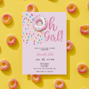 Invitation pour Baby Shower thème Oh Baby Girl Don
