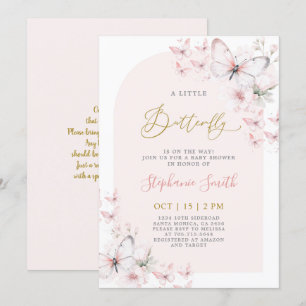 Invitation pour bébé fille à une Baby Shower Petit