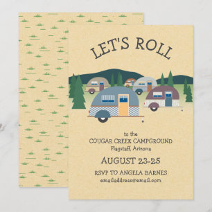 Invitation pour camping en remorque Teardrop Let's