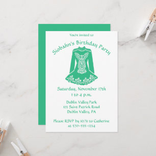 Invitation Pour Danseurs Irlandais Green Dancing Dress Custom