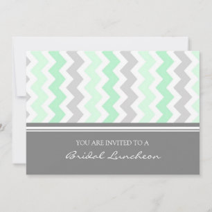 Invitation pour déjeuner nuptiale de Mint Gray Che