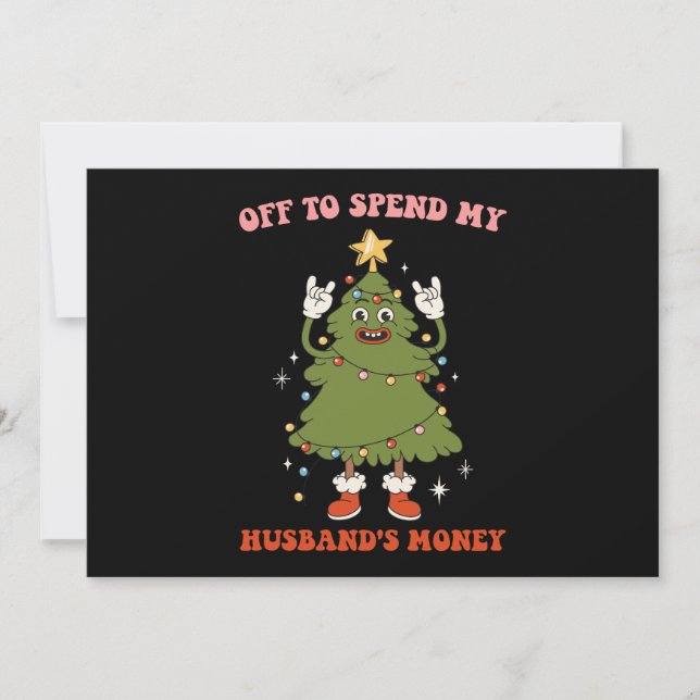 Invitation Pour dépenser l'argent de mon mari Épouse de Noël (Devant)